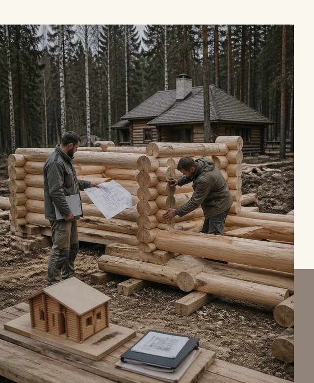 Проектирование и строительство домов из бревна в Надыме